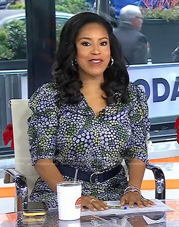 Sheinelle's floral puff sleeve dress on Today