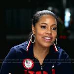 Sheinelle’s navy and red USA track jacket on Today