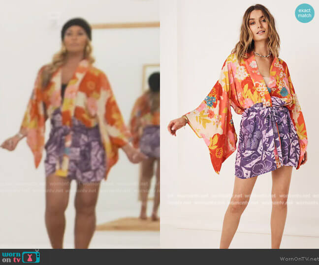 Spell Tyler Short Robe worn by Gizelle Bryant on The Real Housewives of Potomac