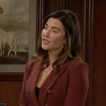 Steffy’s rust brown suit on The Bold and the Beautiful