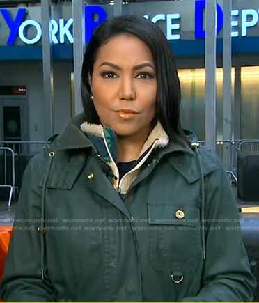 Stephanie’s green field jacket on Good Morning America