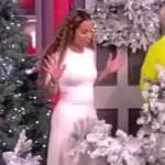 Sunny’s white a-line midi dress on The View