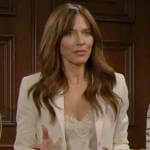 Taylor’s beige cropped blazer on The Bold and the Beautiful