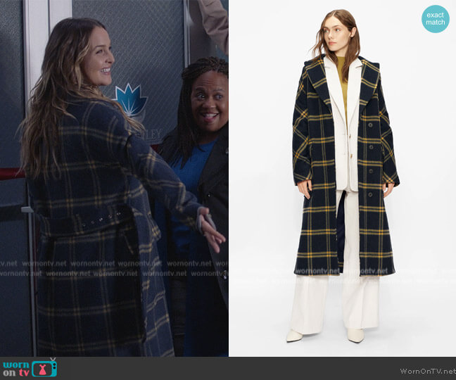 Ted Baker Adelyyn Coat worn by Jo Wilson (Camilla Luddington) on Greys Anatomy