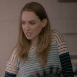 Tess’s striped eye t-shirt and rabbit skirt on The L Word Generation Q