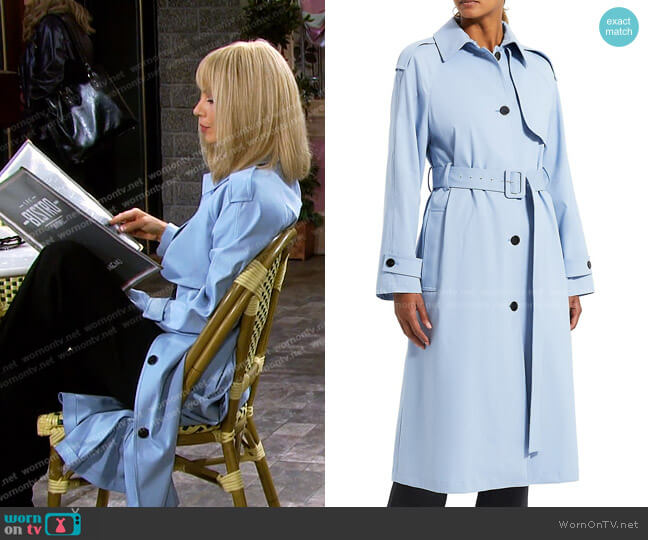 Theory Cotton Poplin Trench Coat worn by Ava Vitali (Tamara Braun ) on Days of our Lives