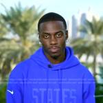 Timothy Weah’s blue States hoodie on Good Morning America