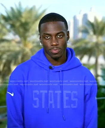 Timothy Weah’s blue States hoodie on Good Morning America