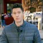 Trevor’s grey padded jacket on Good Morning America