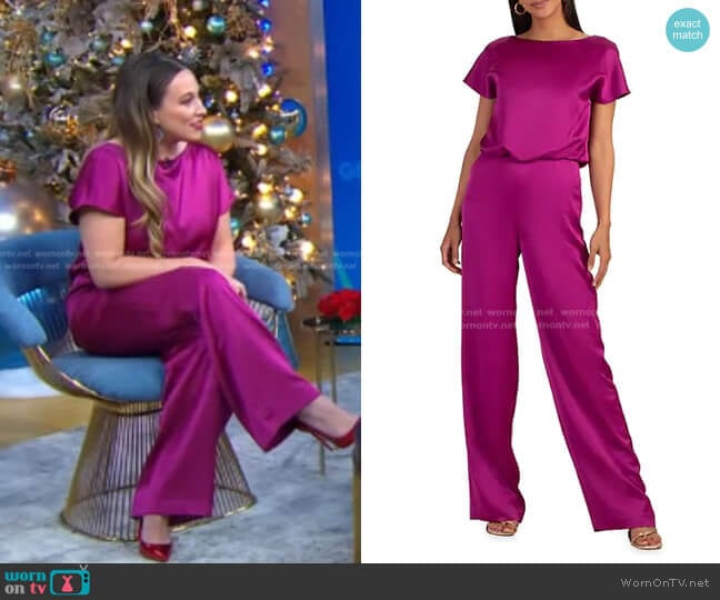 WornOnTV: Ashley Flowers's fuchsia pink satin jumpsuit on Good