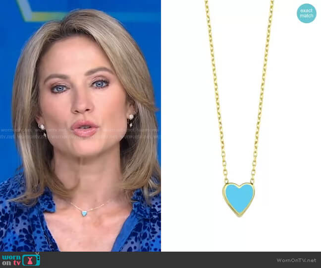 Ragen One Love Necklace in Blue worn by Amy Robach on Good Morning America