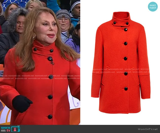 Veronica Beard Chapman Virgin Wool Coat worn by Marlo Thomas on Today