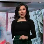 Vicky’s green houndstooth mini skirt on NBC News Daily