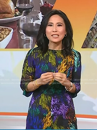 Vicky’s multicolor abstract print dress on Today