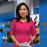 Vicky’s pink elbow sleeve dress on NBC News Daily