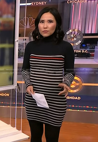 Vicky’s striped knit dress on NBC News Daily