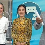 Vicky Nguyen’s yellow printed ruffle dress on Today