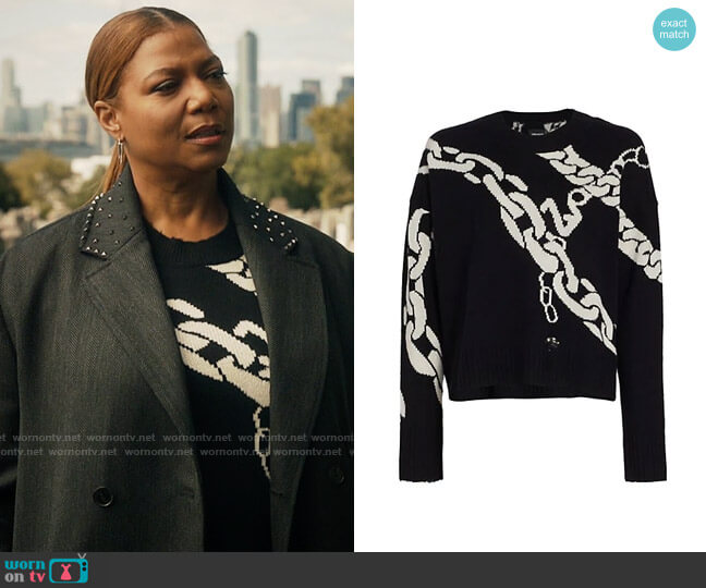 Zadig & Voltaire Starry Chain Sweater worn by Robyn McCall (Queen Latifah) on The Equalizer