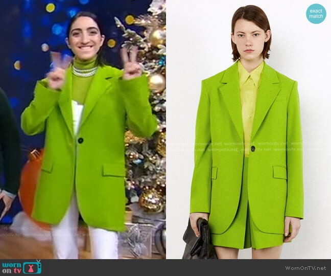 Zara Oversized Blazer with Pockets worn by Emily Estefan on Good Morning America