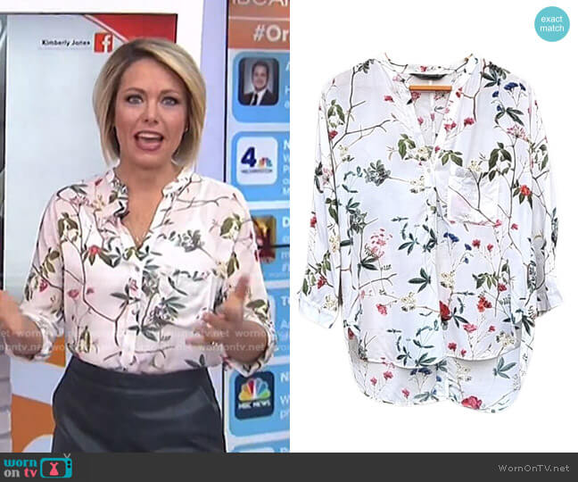Zara Floral Print Blouse worn by Dylan Dreyer on Today