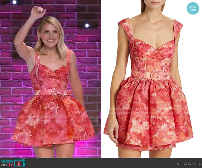 Zimmermann High Tide Belted Linen Minidress worn by Annaleigh Ashford on The Kelly Clarkson Show