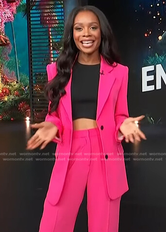 Zuri’s pink blazer on Access Hollywood