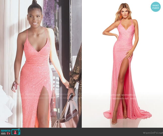 Alyce Prom Alyce Paris Prom Dress 61362 worn by Adore Bryant on The Real Housewives of Potomac