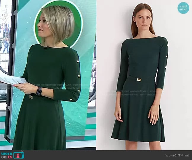 Belted Jersey Dress by Lauren Ralph Lauren worn by Dylan Dreyer on Today