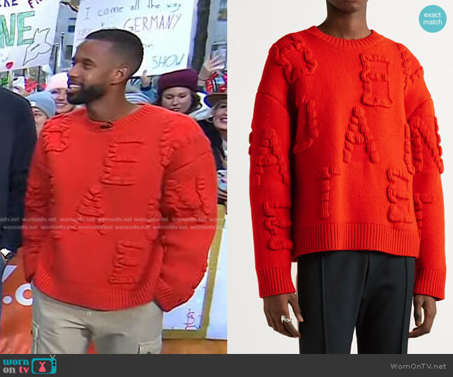 Bottega Veneta Logo-Intarsia Wool-Blend Sweater worn by Kellyn Acosta on Today