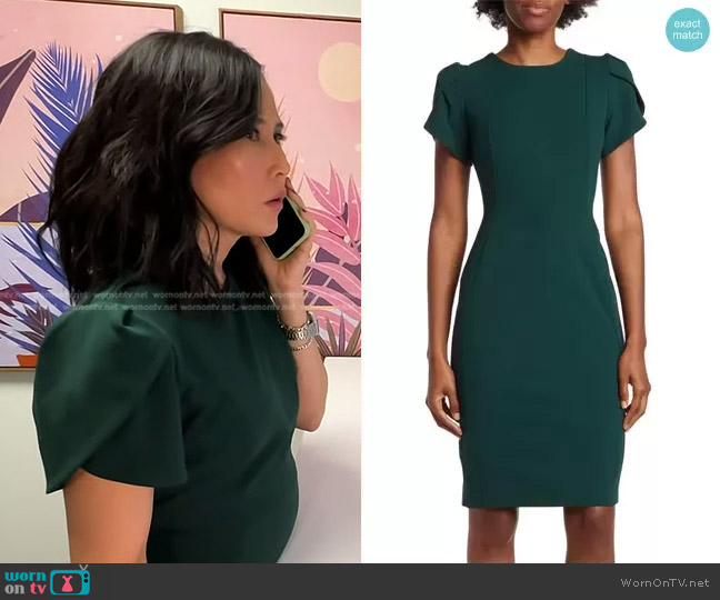 Calvin Klein Tulip Sleeve Dress worn by Vicky Nguyen on Today