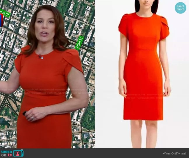 WornOnTV: Heather O’Rourke’s red orange tulip sleeve dress on Good ...