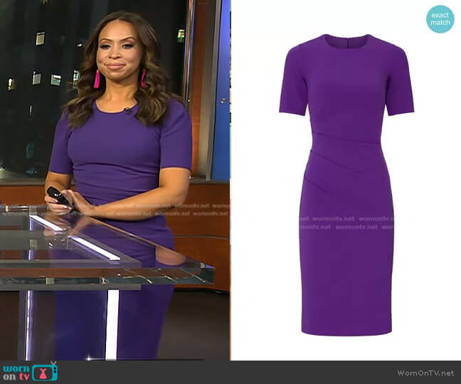 Slate & Willow Crew Neck Sheath Dress worn by Adelle Caballero on Today