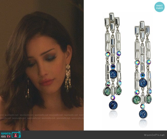 Ben-Amun Eclipse Collection Shooting Star Drop Earrings worn by Luna La (Zión Moreno) on Gossip Girl