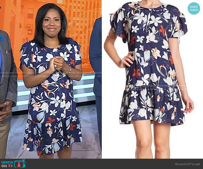 Floral Mini Dress by Parker worn by Sheinelle Jones on Today