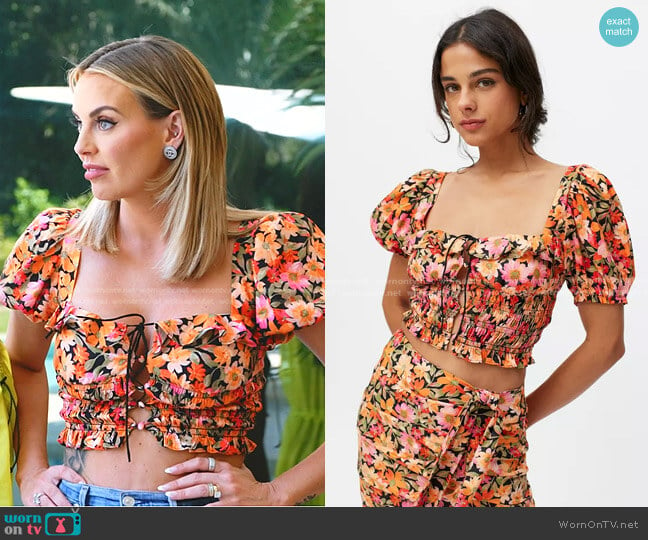 For Love & Lemons Sylvie Cropped Top worn by Whitney Rose on The Real Housewives of Salt Lake City