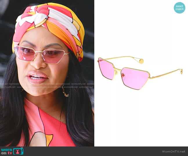 Gucci GG0538S Sunglasses worn by Jen Shah on The Real Housewives of Salt Lake City
