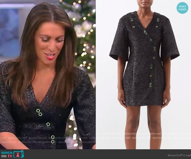 Ganni Sparkle Mini Dress worn by Alyssa Farah Griffin on The View