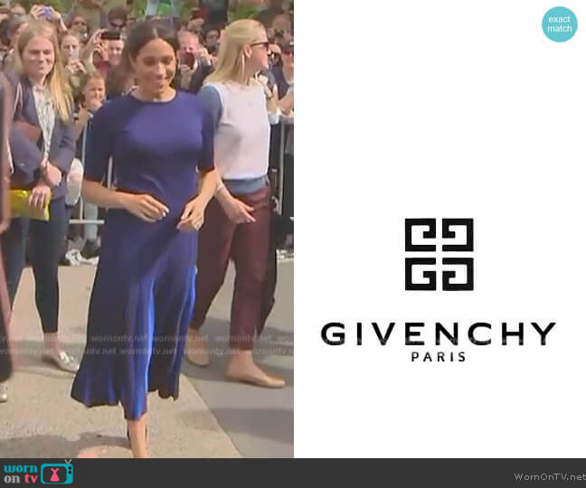 Givenchy Pleated Skirt worn by Meghan Markle on Harry and Meghan