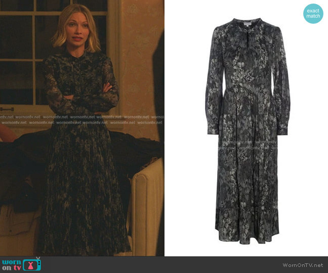 Dea Kudibal Seraphina Silk Dress in Ozelot Beetle worn by Kate Keller (Tavi Gevinson) on Gossip Girl