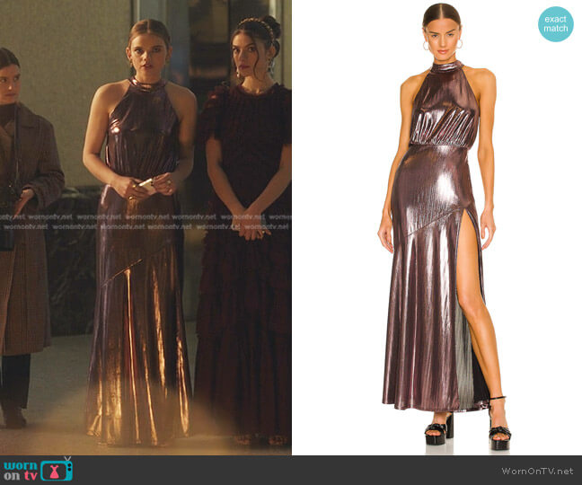 REVOLVE x House of Harlow 1960 Jourdan Maxi Dress worn by Pippa Sykes (Katherine Reis) on Gossip Girl