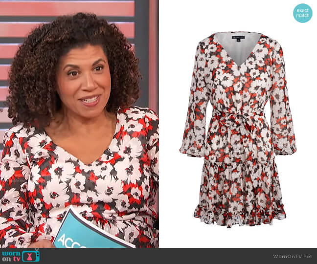 INC International Concepts INC Belted Floral-Print Fit & Flare Dress worn by Damona Hoffman on Access Hollywood
