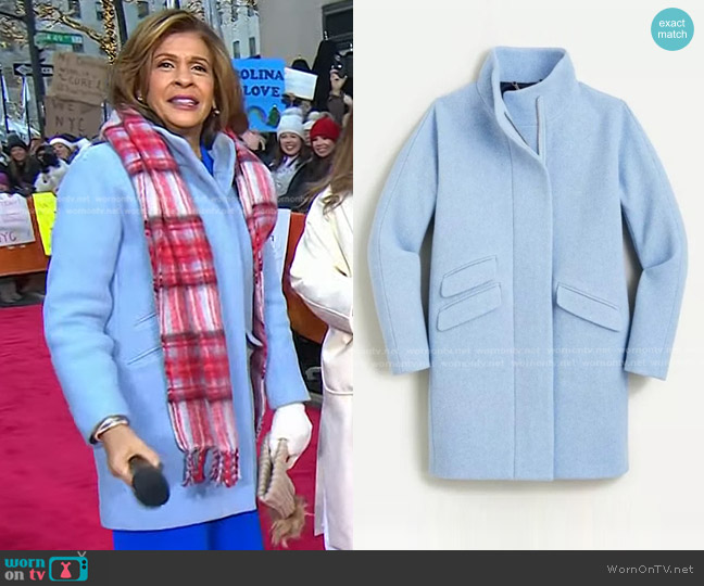 J. Crew Stadium Cloth Cocoon Coat worn by Hoda Kotb on Today