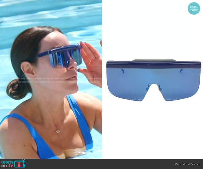 Jacques Marie Mage Connie Space Age Sunglasses worn by Angie Katsanevas on The Real Housewives of Salt Lake City
