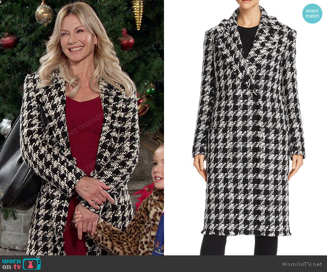 Joie Aubrielle Houndstooth Coat worn by Kristen DiMera (Stacy Haiduk) on Days of our Lives