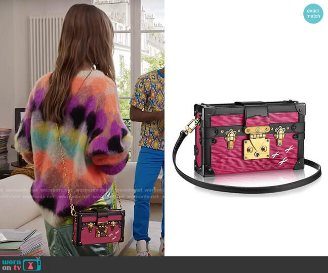 Louis Vuitton Petite Malle Bag worn by Emily Cooper (Lily Collins) on Emily in Paris