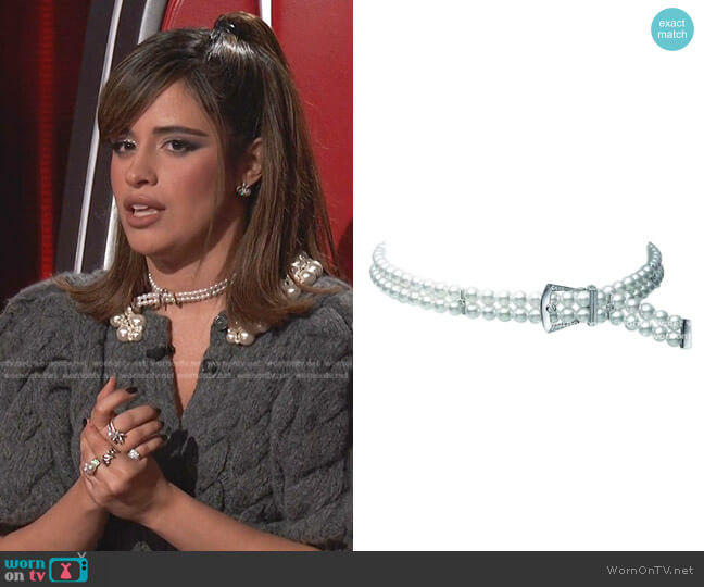 Mikimoto Boucle Précieuse Choker worn by Camila Cabello on The Voice