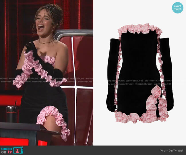 Miscreants Mimi Mini Dress & Gloves worn by Camila Cabello on The Voice