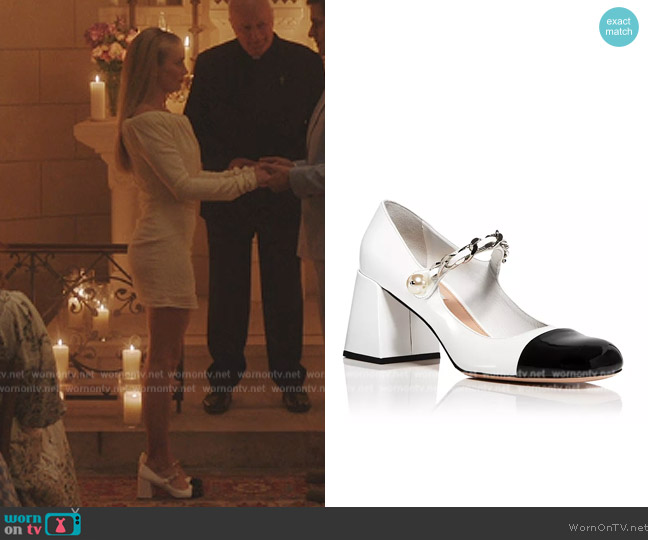 Ankle Strap High Heel Sandals by Miu Miu worn by Camille (Camille Razat) on Emily in Paris