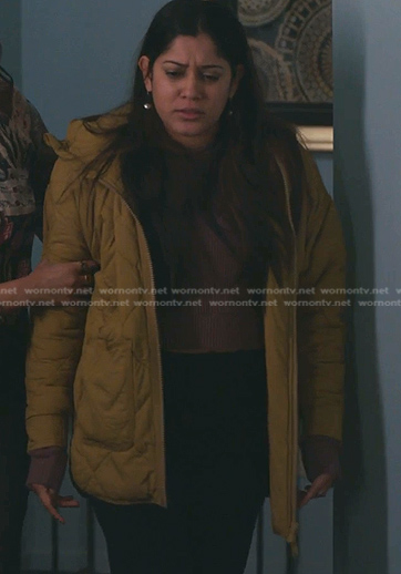 Padma’s yellow puffer jacket on The Resident