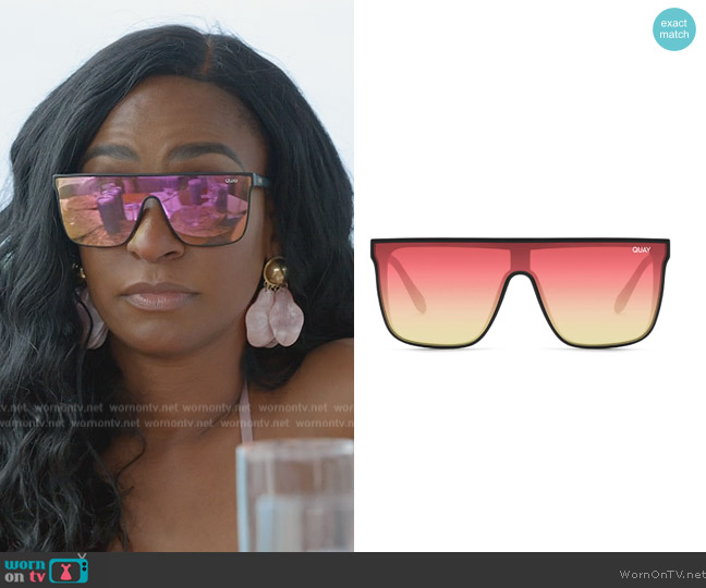 Nightfall 135mm Shield Sunglasses worn by Guerdy Abraira (Guerdy Abraira) on The Real Housewives of Miami